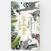 Safari Party Animal Birthday Banner (Verticaal)
