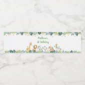 Safari Party Animal Oerwoud Birthday Waterfles Etiket (Enkel label)