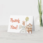 Safari Party Animals Birthday - Bedankt voor je ka (Voorkant)
