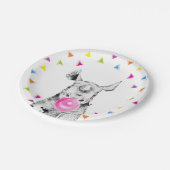 Safari Party Animals Wild Rhino Zoo Birthday Papieren Bordje (Gekanteld)