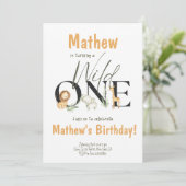 Safari Party Animals Wilde één dag uitnodiging (Staand voorkant)