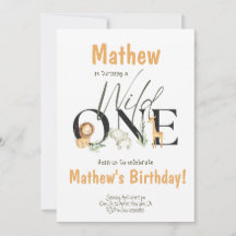 Safari Party Animals Wilde één dag uitnodiging