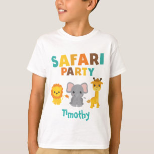 Safari Party Birthday Boy Trendy T-shirt