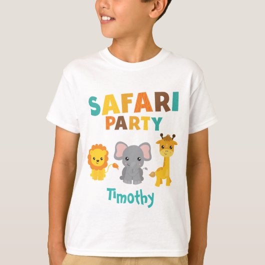 Safari Party Birthday Boy Trendy T-shirt (Voorkant)