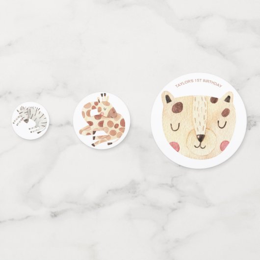 SAFARI Party Confetti (Achterkanten)