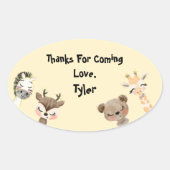 Safari Party Dank u Sticker (Voorkant)