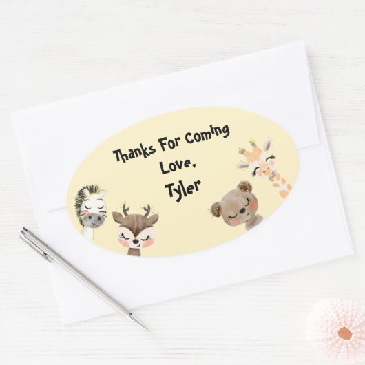 Safari Party Dank u Sticker (Envelop)