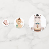 Safari Party Dier collectie 1, tafel Confetti (Achterkanten)