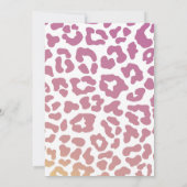 Safari Party Dieren Verjaardag Luipaard Print Meis Kaart (Achterkant)