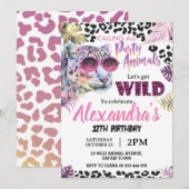 Safari Party Dieren Verjaardag Luipaard Print Meis Kaart (Voorkant / Achterkant)
