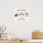 Safari Party Dieren Zoo Verjaardag Welkom Poster (Keuken)