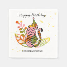 Safari Party Dierenhand getekend Kinder Joint Birt