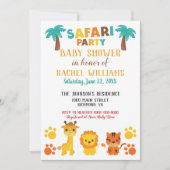 Safari Party Genderneutraal Baby shower Kaart (Voorkant)