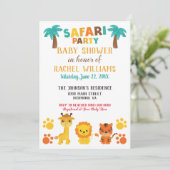Safari Party Genderneutraal Baby shower Kaart (Staand voorkant)