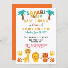 Safari Party Genderneutraal Baby shower Kaart
