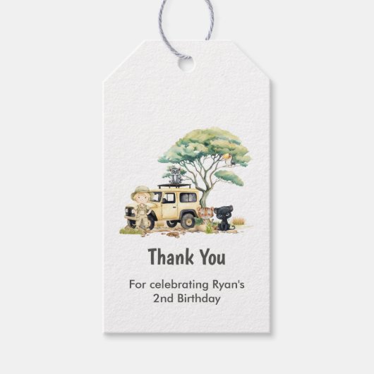 Safari Party Gift Label Cadeaulabel (Voorkant)