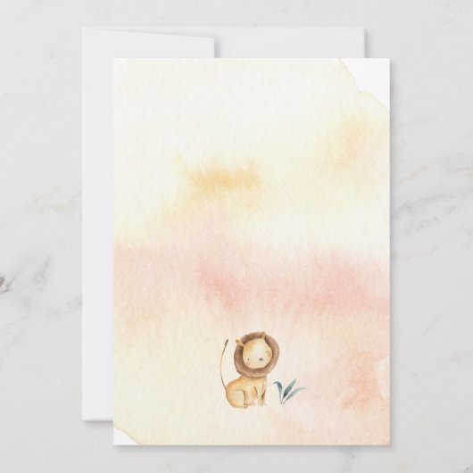 Safari party Invitation, Zoo jarig Kaart (Achterkant)