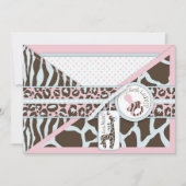 Safari Party nodiging A7 Kaart (Voorkant)