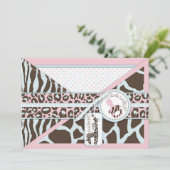 Safari Party nodiging A7 Kaart (Staand voorkant)