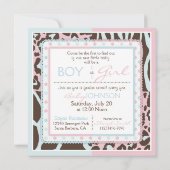 Safari Party nodiging SQ Kaart (Achterkant)