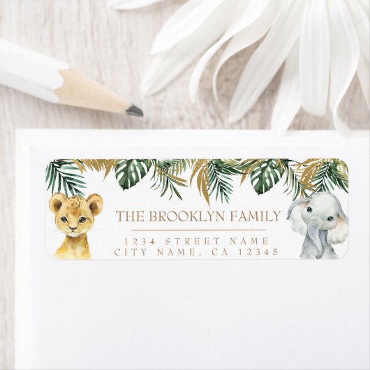 Safari Party Return Address Label (Insitu)