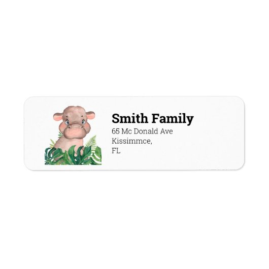 Safari Party Return Address Label (Voorkant)