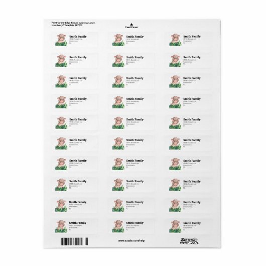 Safari Party Return Address Label (Full Sheet)