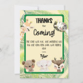 Safari Party Verjaardag Dank u kaart (Voorkant)