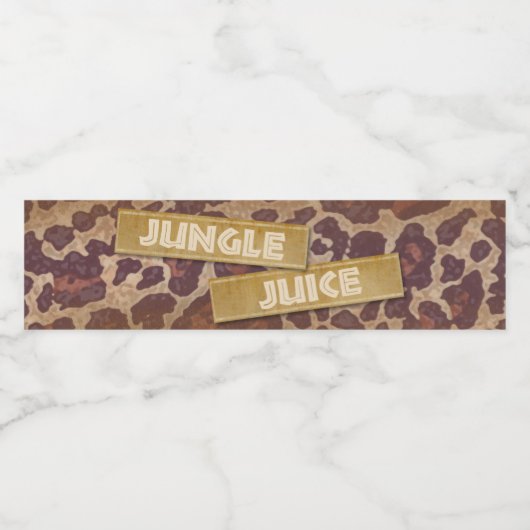 Safari Party Waterflesetiket Waterfles Etiket (Enkel label)