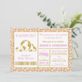 Safari Passport Baby shower Uitnodiging (Staand voorkant)