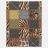 Safari patchwork Fleece Blanket, groot (Voorkant)