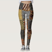 Safari patchwork-Leggings Leggings (Voorkant)