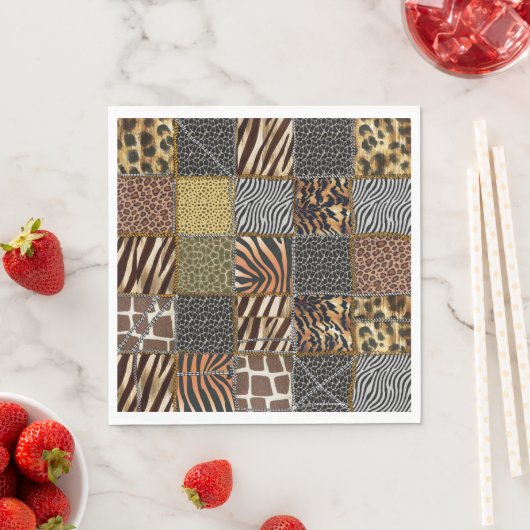 Safari patchwork Papieren servetten (Insitu)