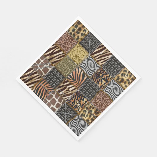 Safari patchwork Papieren servetten (Hoek)