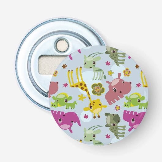 safari-patroon button flesopener (Voorkant)