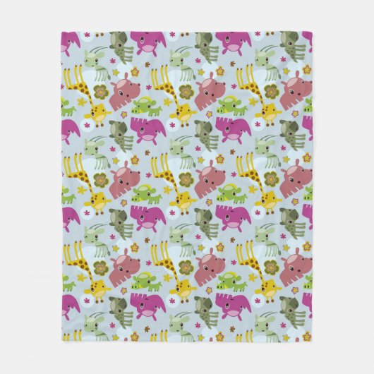 safari-patroon fleece deken (Voorkant)