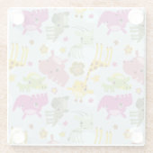 safari-patroon glazen onderzetter (Achterkant)