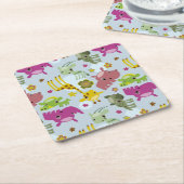 safari-patroon kartonnen onderzetters (Schuin)