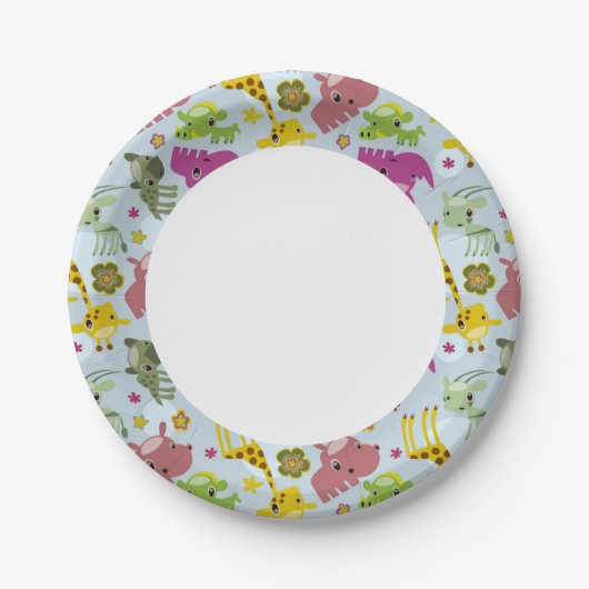 safari-patroon papieren bordje (Voorkant)