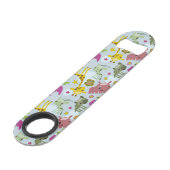 safari-patroon speed flessenopener (Achterkant Gekanteld)