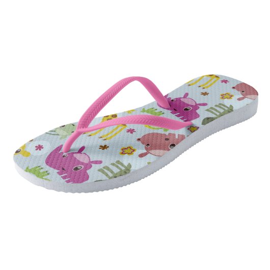 safari-patroon teenslippers (Schuin)