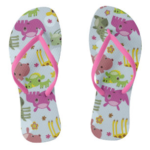 safari-patroon teenslippers