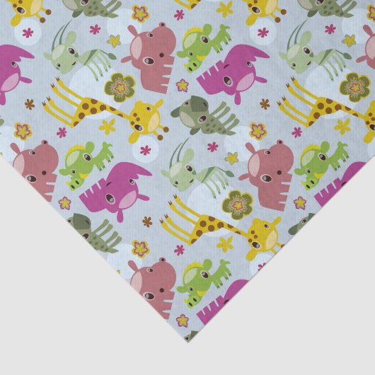 safari-patroon tissuepapier (Detail)