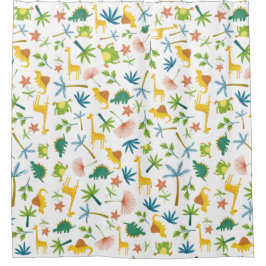 Safari patroongiraf schattig oerwoud kinder sinaas douchegordijn