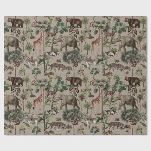 Safari Pattern Cadeaupapier (Vlak)
