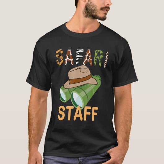 Safari Personeel Safari Birthday Zoo Birthday T-shirt (Voorkant)