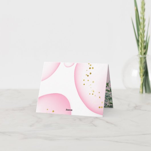 Safari Pink Elephant Eucalyptus Baby shower Bedankkaart (Achterkant)