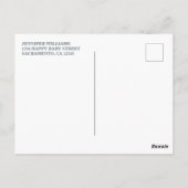 Safari Pink Floral Elephant Baby shower Hartelijk  Briefkaart (Achterkant)