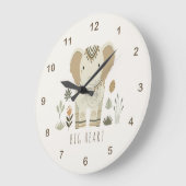 Safari Portrait Elephant Ivory ID1264 Grote Klok (Hoek)