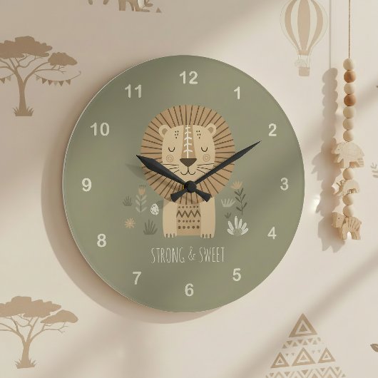 Safari Portrait Lion ID1264 Grote Klok